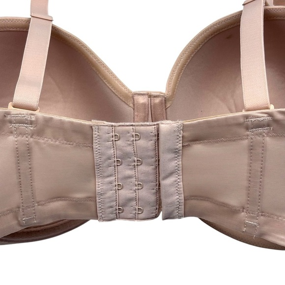 WACOAL STYLE 854119 NUDE RED CARPET ADJUSTABLE STRAPLESS BRA 34G - Picture 8 of 12